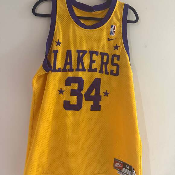 Los Angeles Lakers Shaquille Shaq O'Neal Nike Swingman NBA Basketball Jersey LA